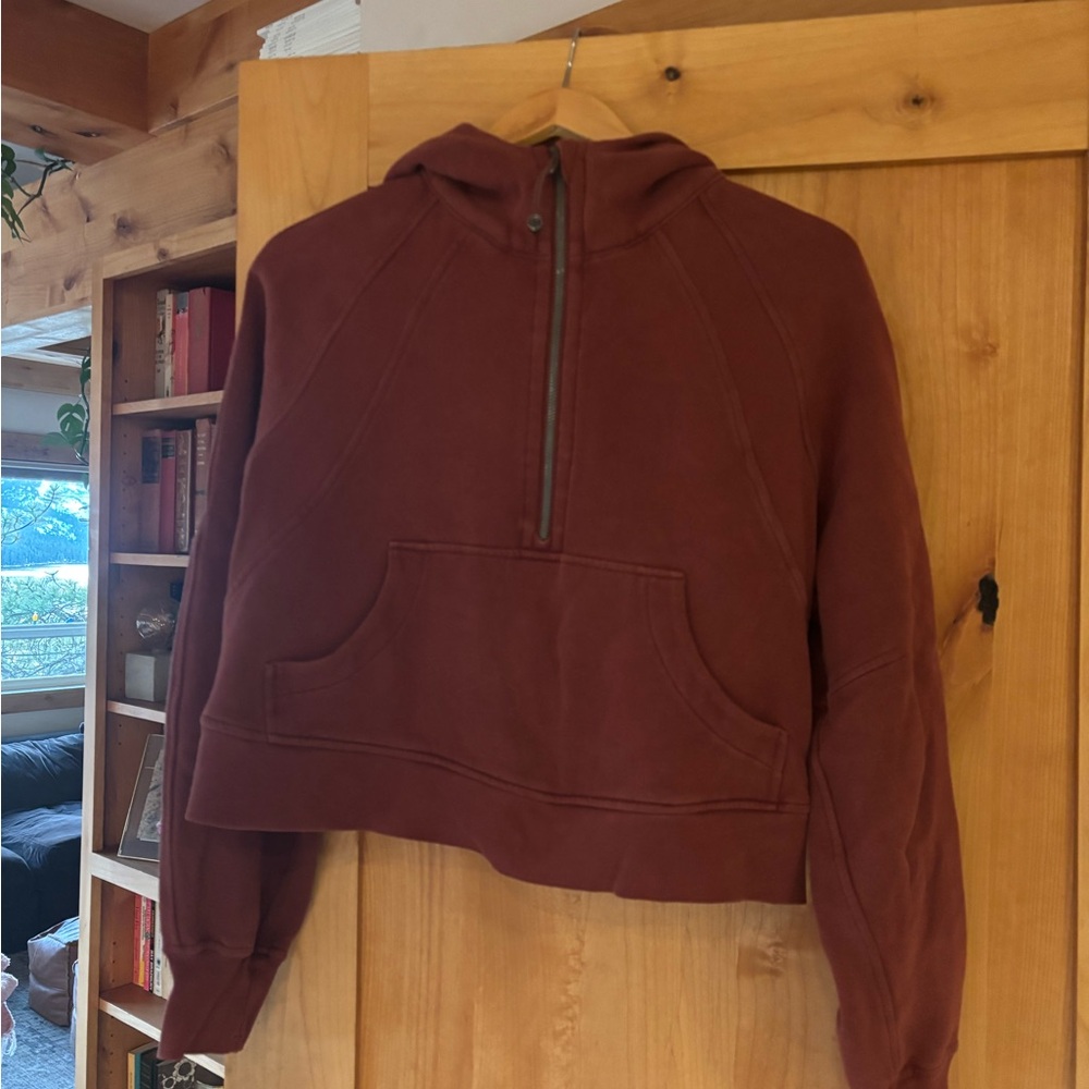 lululemon athletica Rust Half-Zip Hoodie